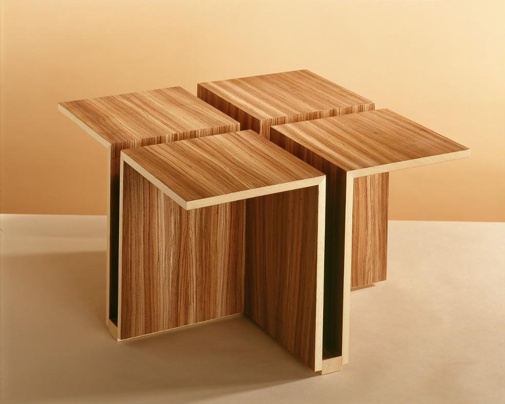Table basse Samba plaqué zebrano