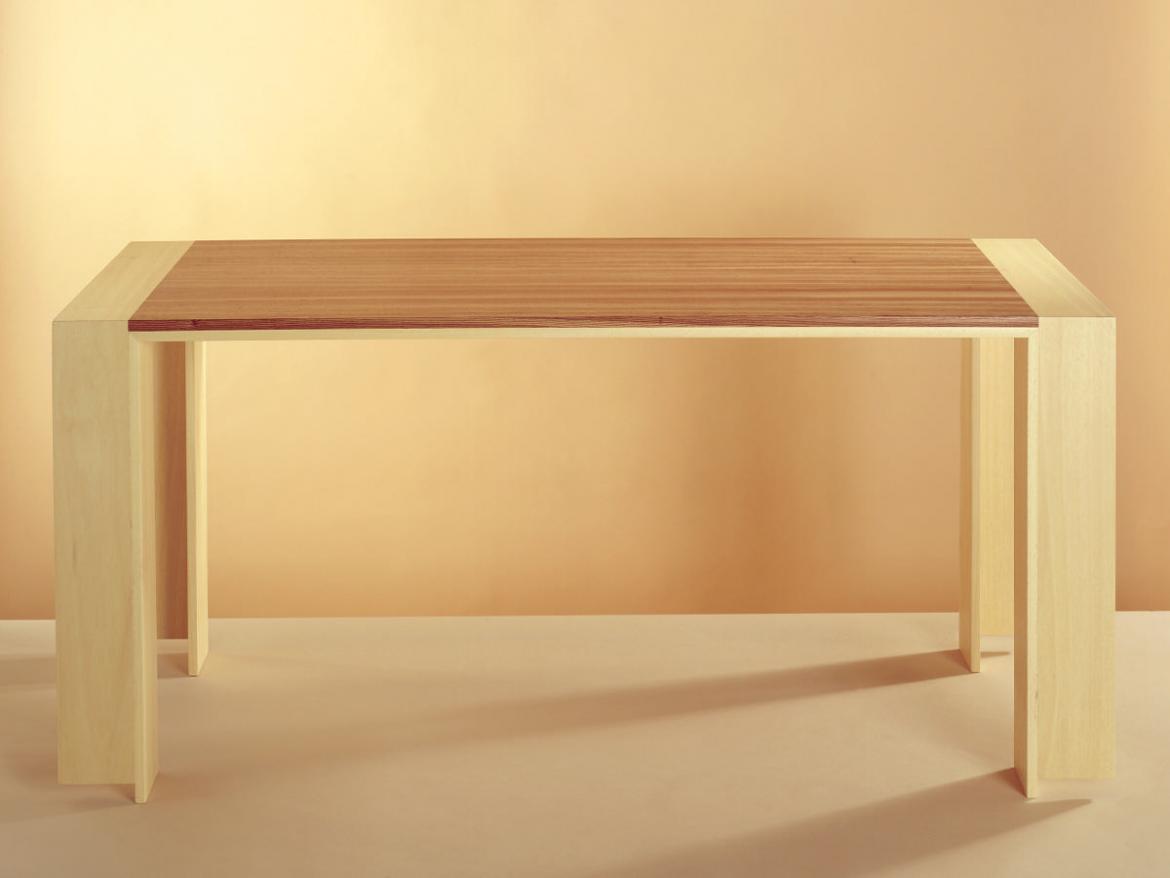 Table Samba plaqué zebrano