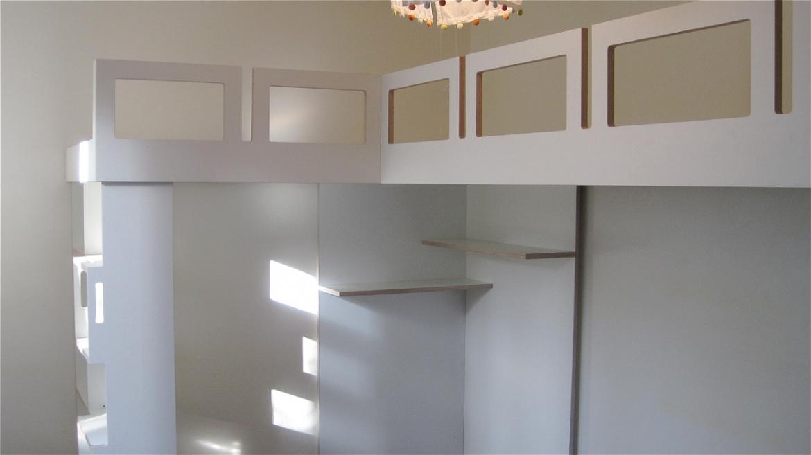 Mezzanine multiplis Bouleau stratifié blanc