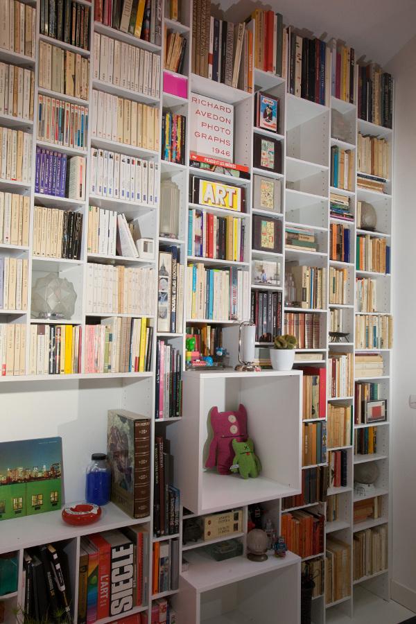 Bibliothèque en médium laqué 